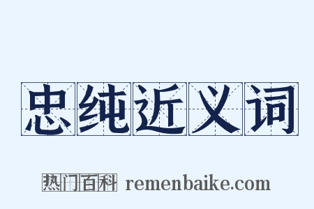 忠纯近义词是什么意思的图片
